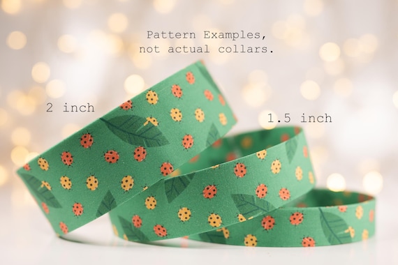 Ladybugs and Leaves on Green - Collars and Leashes