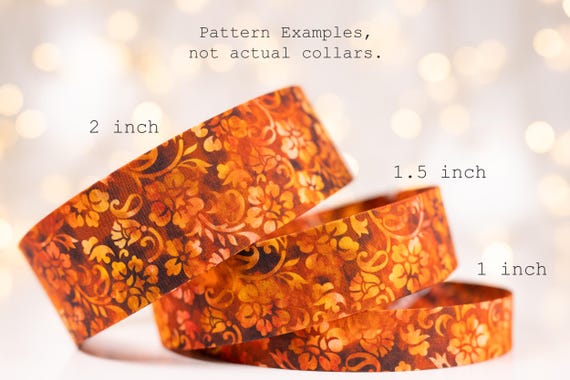 Shades of Rust Floral - Collars and Leashes
