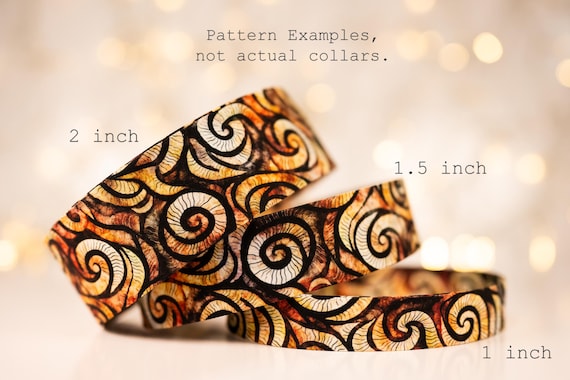 Spirals in Yellows and Browns (matching Bow-ties and Leashes available)