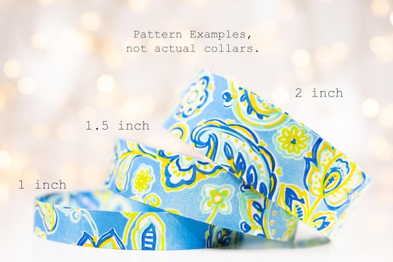 Mediterranean Blue Paisley and Flowers : Collars and Leashes