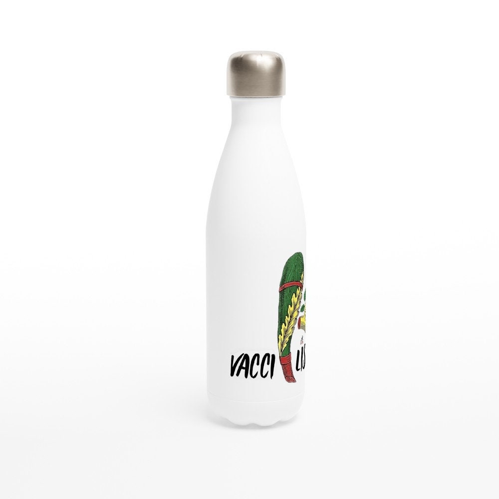 White vacci Lisciu Stainless Steel Water Bottle 