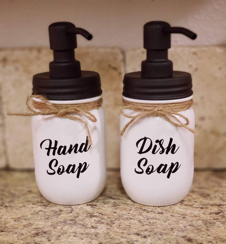 Mason Jar Soap Dispenser Mason Jar Dish Soap Dispenser Hand Etsy