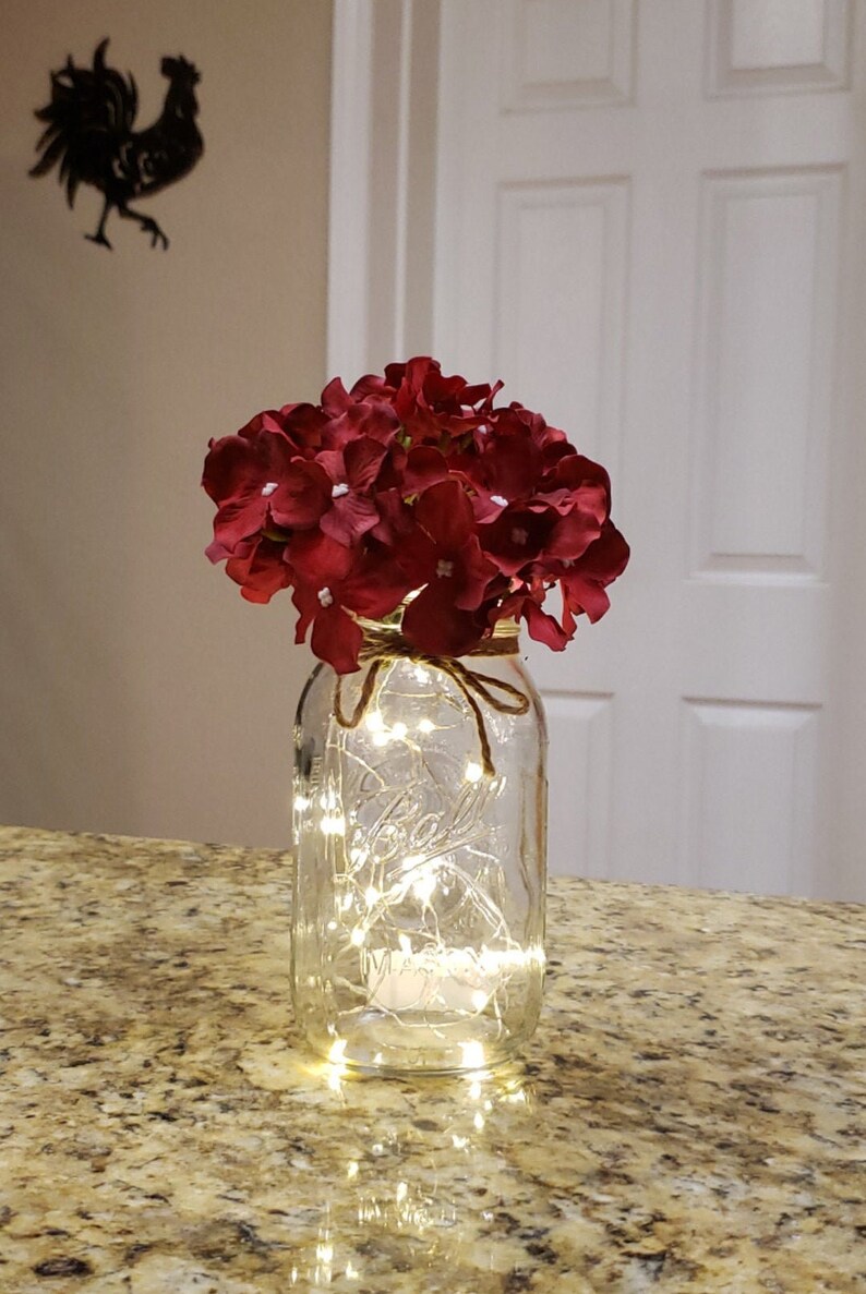 Wedding Centerpiece Mason Jar With Lights Mason Jar Etsy