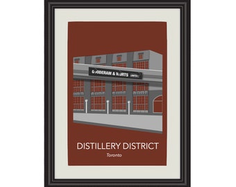 Travel Poster - Distillery District Toronto