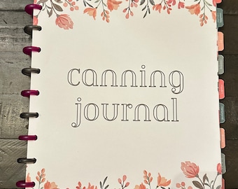 Printable Canning Journal