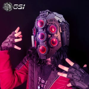 PSYCHONAUT // V2 : Type - Ein Standard Edition &quot;&quot;Noir&quot;&quot; Cyber Punk Helm.&quot;