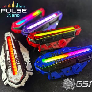 PULSE//V3:NANO Sound Reactive LED Cyberpunk Gauntlets (Bracer Variant) - Choose Your Color!