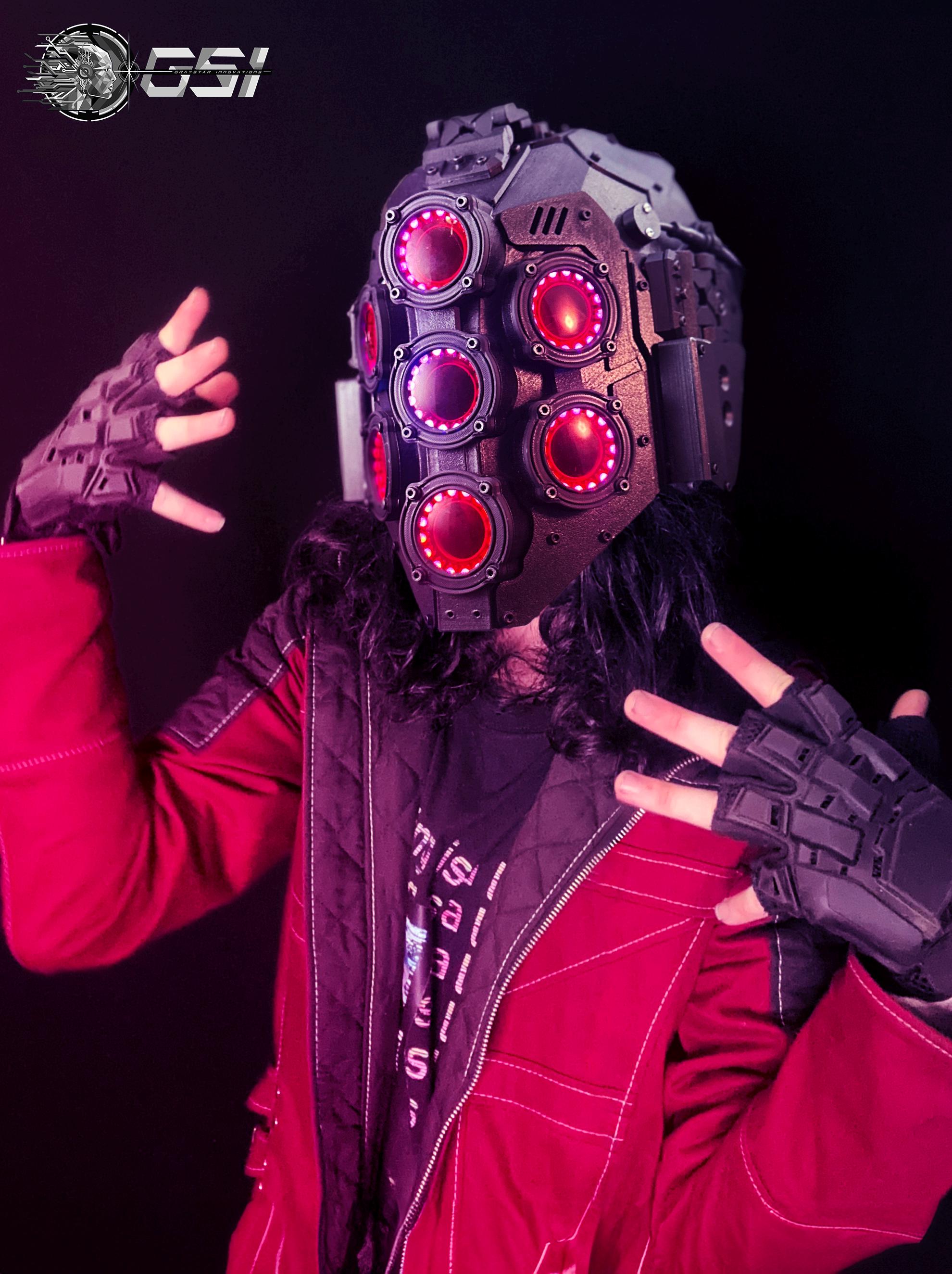 PSYCHONAUT // V2 : Type - A Standard Edition "Noir" Cyber Punk Helmet
