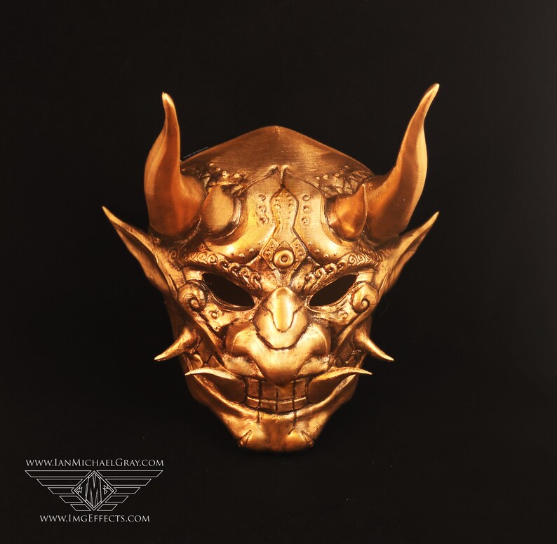 Oni Samurai Mask Gold | Etsy