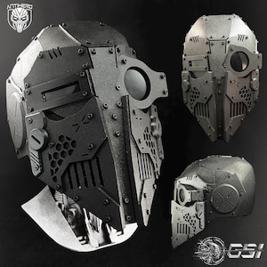ANTIHERO // V5 : Type - D Asymmetrical "Black on Black" 3d Printed Cyber Armor Mask