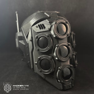HACKER // V1 : Type - A Standard Edition &quot;Blackout&quot; 3d Printed Cyber Armor Mask