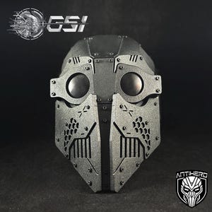 ANTIHERO // V5 : Type - A Standard Edition &quot;Black on Black&quot; 3d Printed Cyber Armor Mask