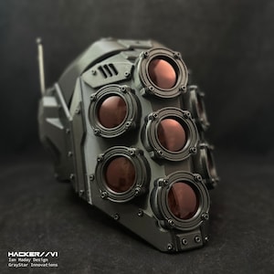HACKER // V1 : Type - A Standard Edition "Noir" 3d Printed Cyber Armor Mask