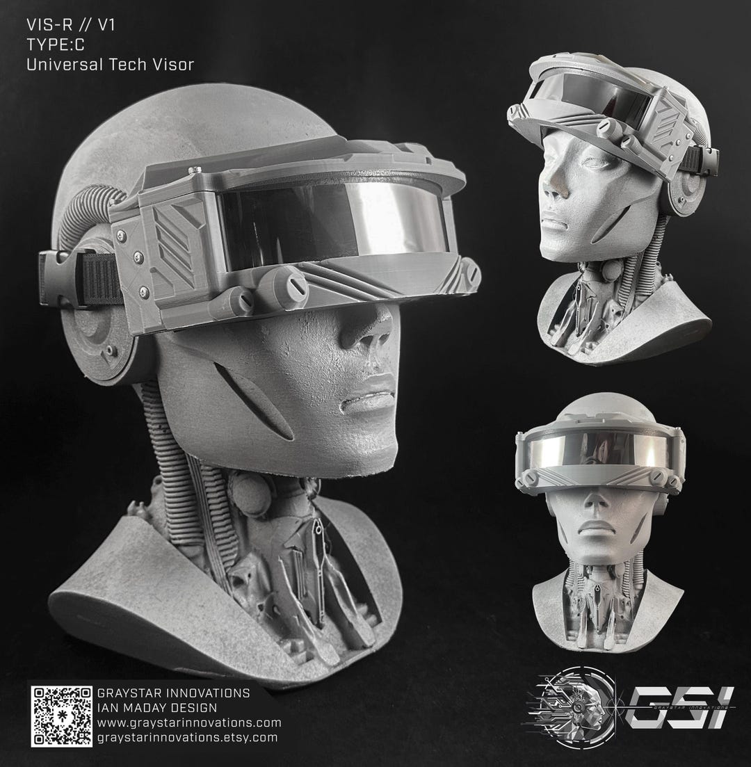 Ninja Vis R VIS-R // V1 - TYPE - C Universal Tech Goggles - Grey - Etsy