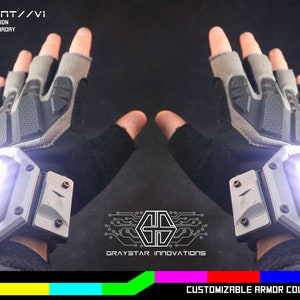 AUGMENT//V1 LED Cyberpunk Gauntlets (Wrist Cuff Variant) - Choose Your Color!