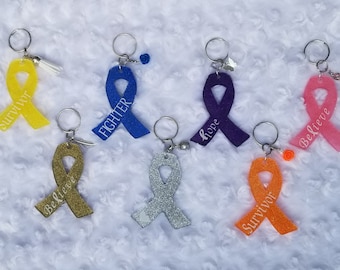 Llavero de cinta de concientización sobre el cáncer