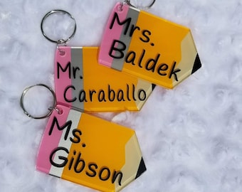 Llaveros de lápiz/Regalos personalizados para maestros