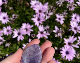 Amethyst Worry Stone / Healing Stone / Anxiety Depression Stress Relief / Fidget Stone