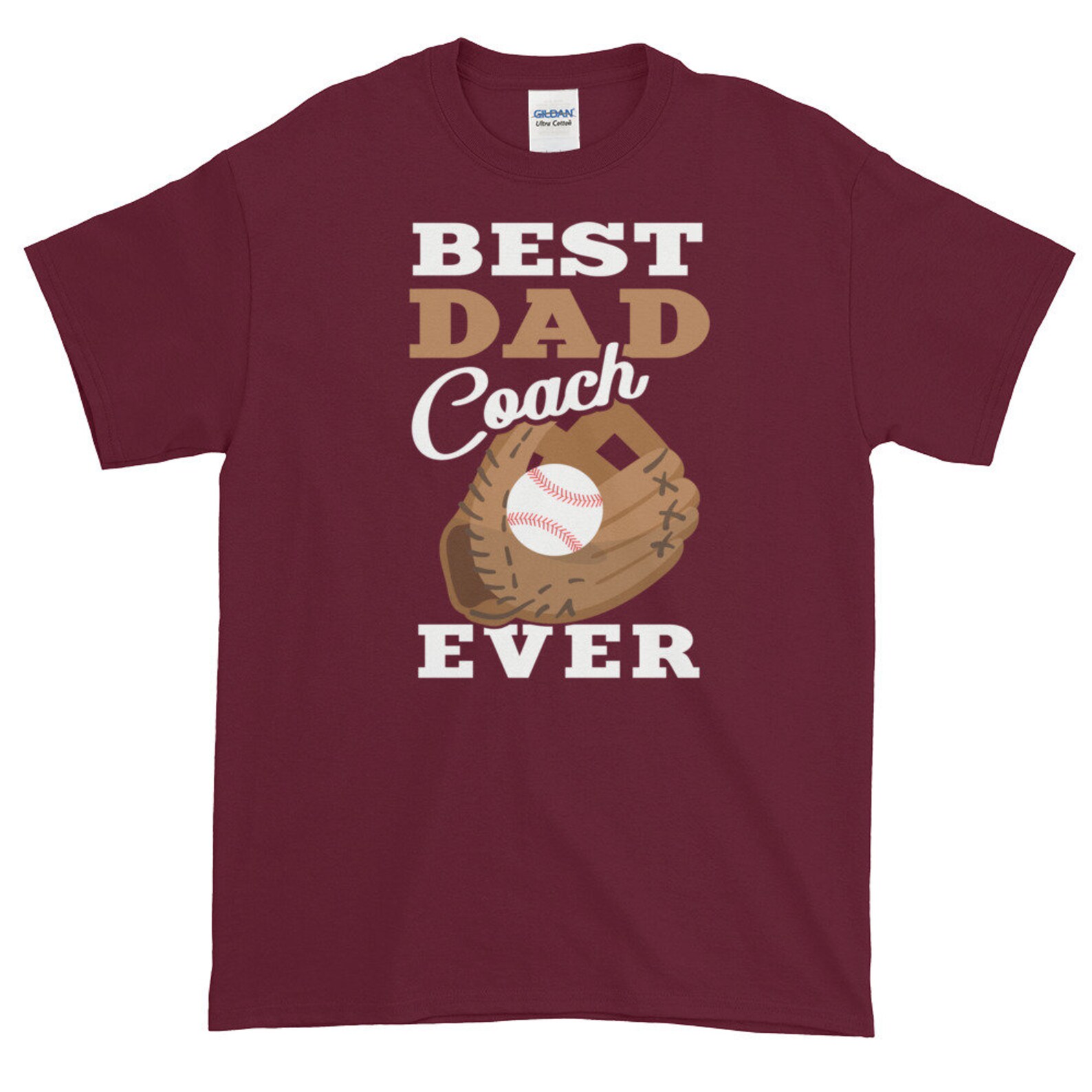 Best Dad Coach Ever Short Sleeve TShirt Etsy France