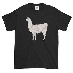 Cartoon Lama T-shirt met korte mouwen