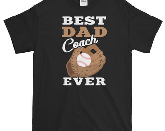Camiseta de manga corta El mejor entrenador de papá de todos los tiempos