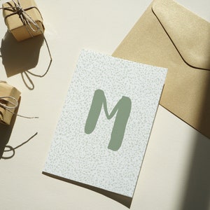 Alphabet Customizable Greeting Card Template Instant Digital Download