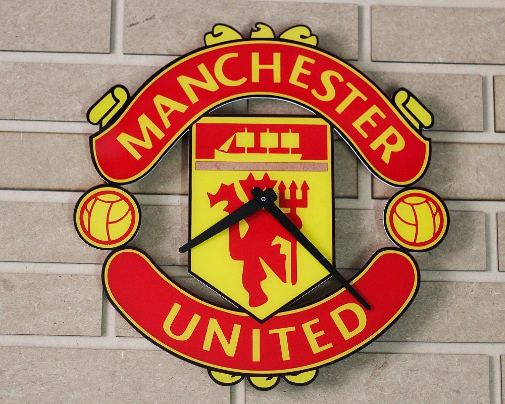 Unofficial Merchandise Manchester United MUFC Wall Clock Etsy