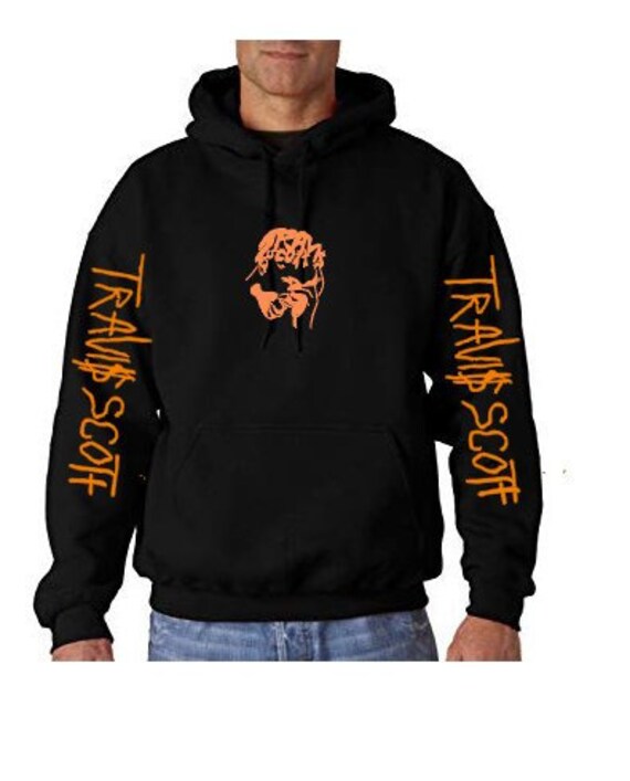 Palm Face Travis Scott Hoodie Orange Logo/ Inspired fan | Etsy