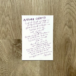 Anima Christi Prayer Card