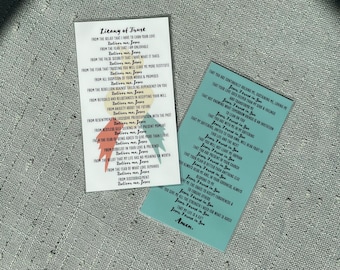 Litany of Trust - wallet size prayer card - IDIVIDUAL