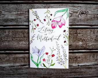 Litany of Motherhood - Prayer Card - Florals