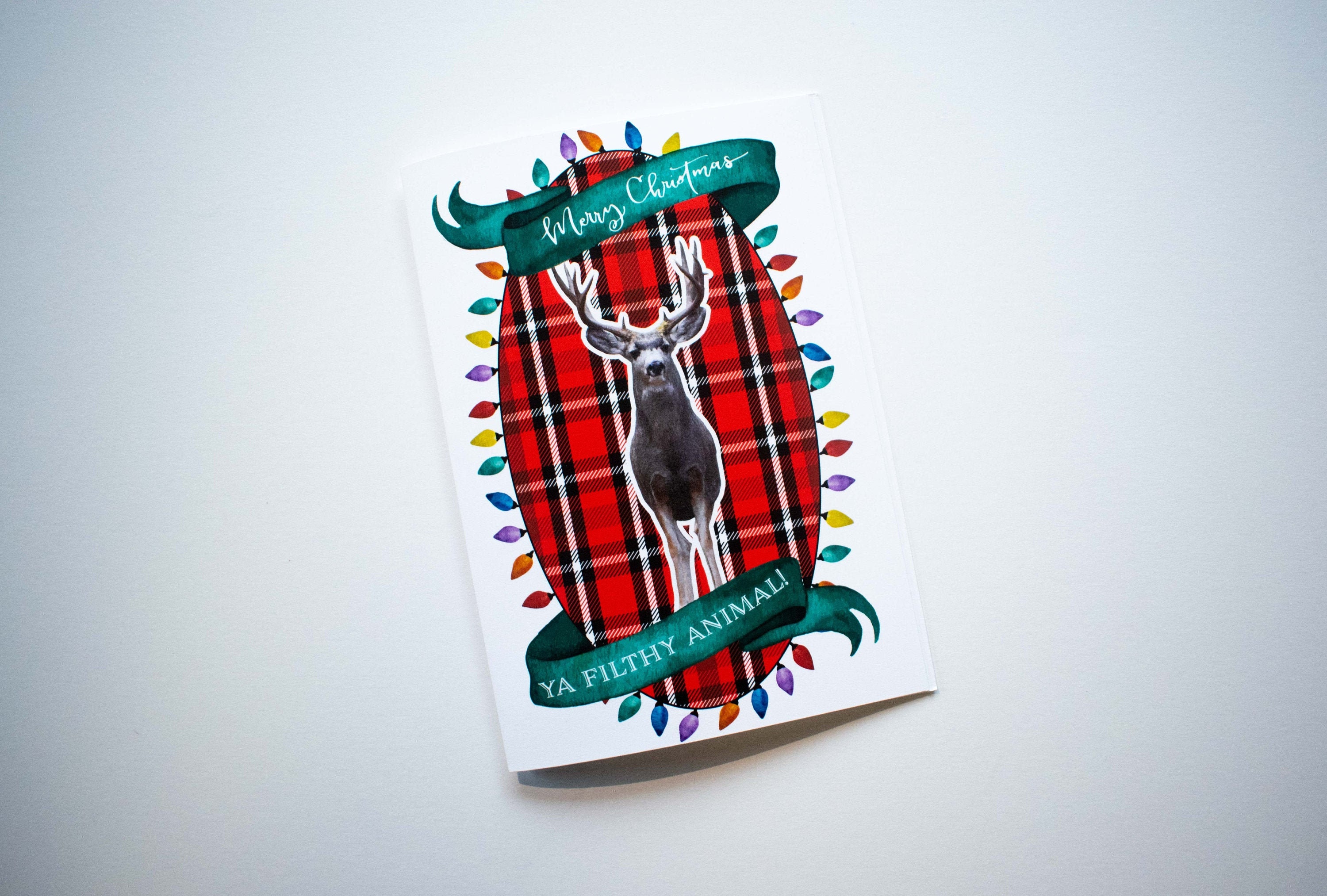 Merry Christmas Ya Filthy Animal Christmas Card Holiday | Etsy
