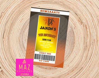 Perth Scorchers - BBL Cricket themed Birthday Invitations - DIGITAL PRINT