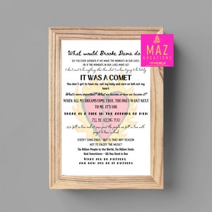 One Tree Hill Quote Print - Brooke Davis -  Peyton Sawyer - One Tree Hill Poster - TV Quotes - One Tree Hill Quotes