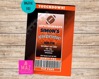 Cincinnati Bengals Football Birthday Invitation | Editable Game Plan Invite (Digital Download)