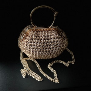 Crochet Metallic Yarn Purse