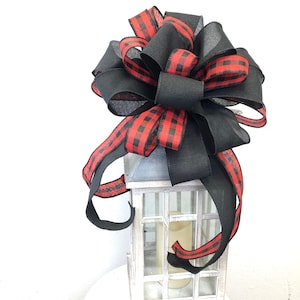 Tree topper bow, large bow, wreath bow, Christmas bow