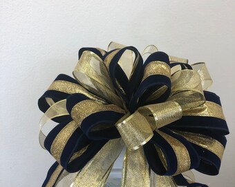 Tree topper bow, large bow, wreath bow, Christmas bow