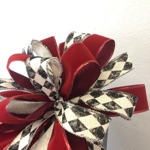 Tree topper bow, large bow, wreath bow, Christmas bow