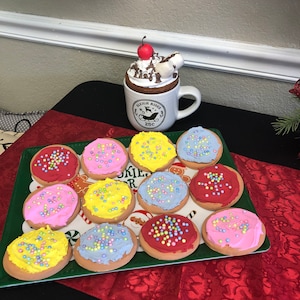 Fake bake sugar cookies, faux cookies, clay cookies