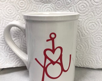 Valentine’s mug, coffee mug, I love you cup, large coffee mug