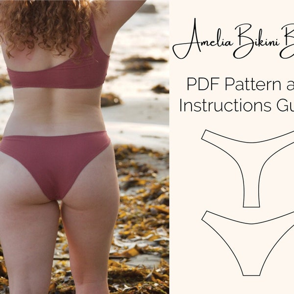 Swimsuit Bottoms | Amelia Cheeky Design | Bathing suit PDF | DIY Bikini