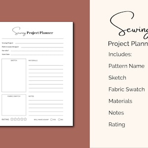 Sewing Project Planner | Printable - Etsy