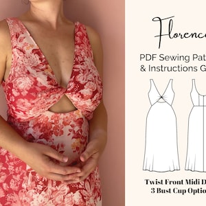 ワンピース DRESS WITH FRONT KNOT 🔥 Easy Way of Perfect Front Twist Dress Cutting and Sewing