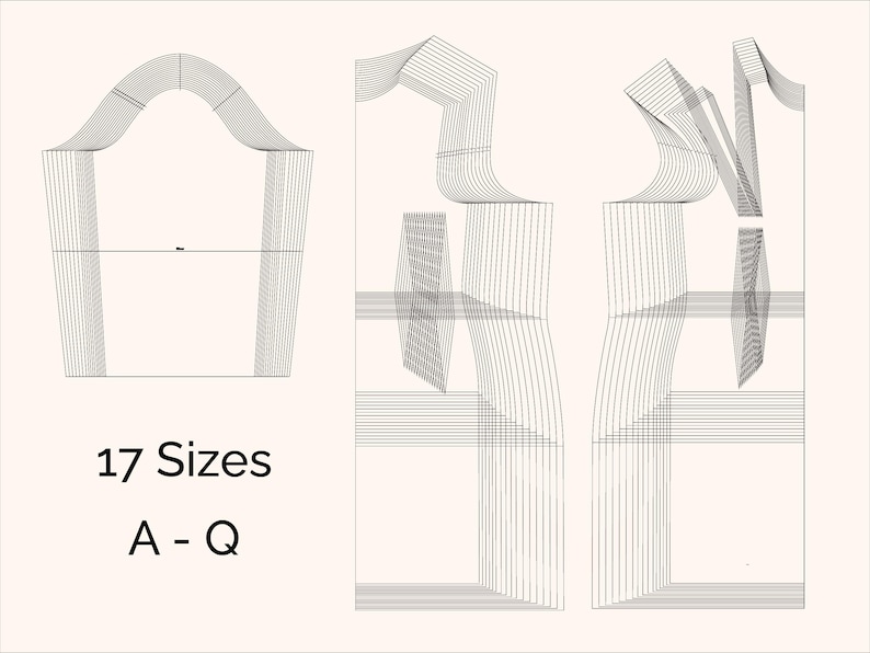 Sewing Pattern Blocks | Sizes 0-30, French Ruler (digital Patternmaking ...