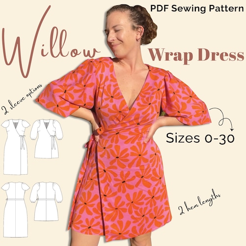 simple modern sewing wrap dress Ultimate Wrap Dress - Woven PDF Sewing Pattern