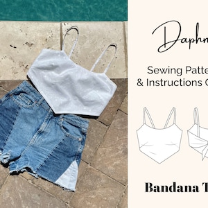 Daphne Bandana Top PDF Sewing Pattern | Easy Sewing Pattern | Summer Top