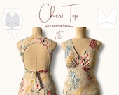 Cheri Top | Open Back Bodice | PDF Sewing Pattern | Size Inclusive AA-Q Equal to 00-30 | Detailed Instructions
