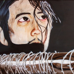 I&#39;ll Find You Poster Print/12x16 Glenn Rhee Poster Art/Glenn Rhee Portrait/TWD Fan Art Poster/Lucille and Negan/The Walking Dead Poster Art