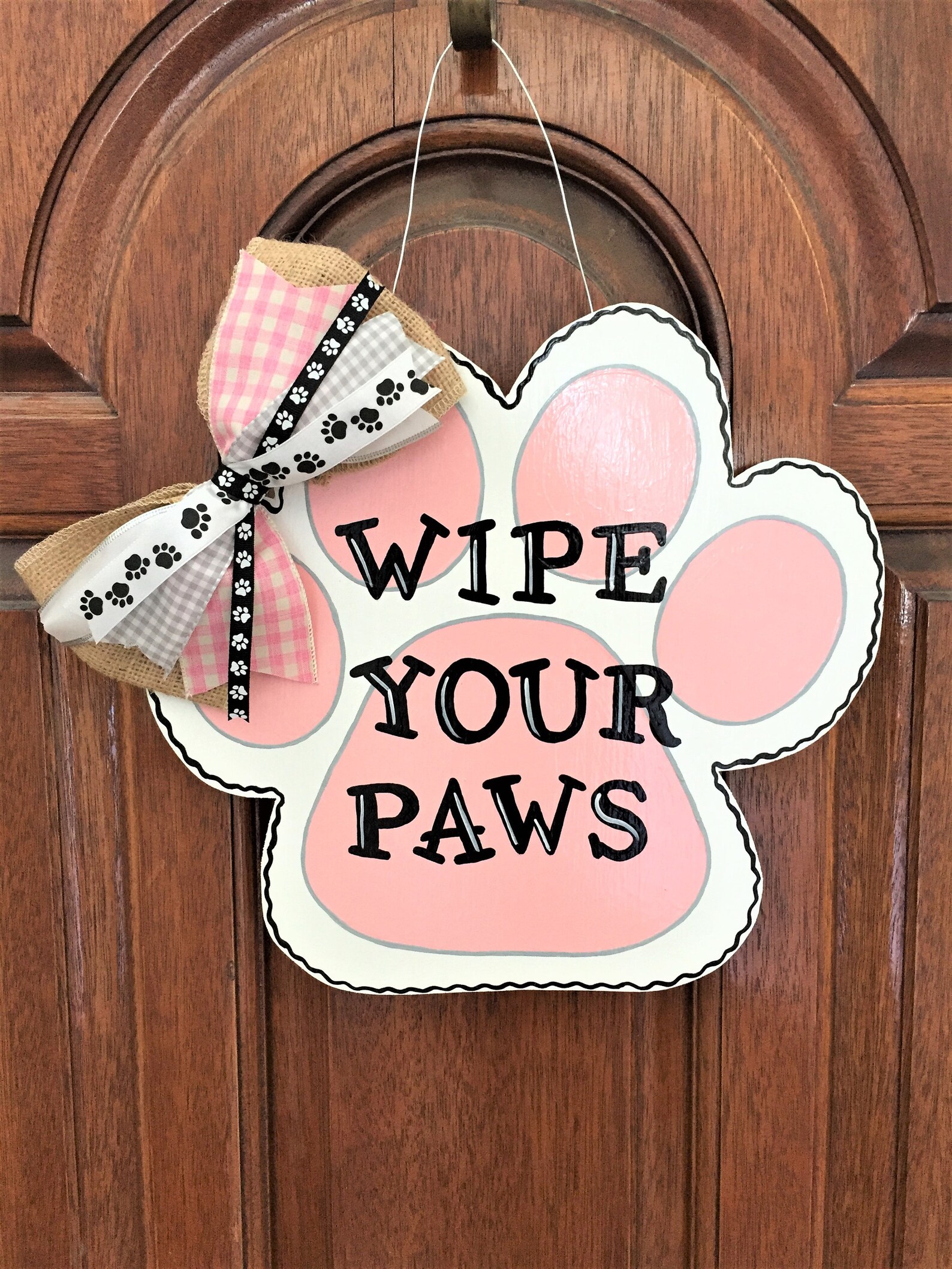 Paw Print Door Hanger, Pet Lover Door Hanger, Dog Lover Door Hanger, Cat Lover Door Hanger, Paw